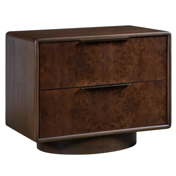 2 szuflad Szafka nocna, Mocha Burl