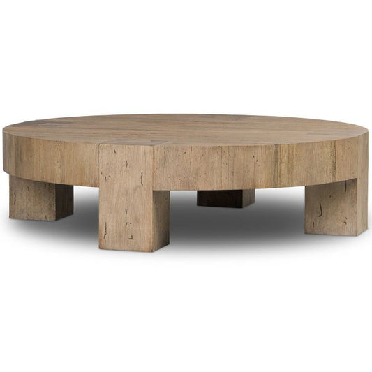 Round Stolik kawowy, Rustic Wormwood Oak by Four Hands